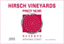 Hirsch Sonoma Coast Reserve Pinot Noir 2011 Front Label