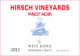 Hirsch West Ridge Pinot Noir 2012 Front Label