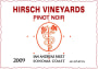 Hirsch San Andreas Fault Pinot Noir 2009 Front Label