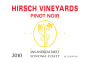 Hirsch San Andreas Fault Pinot Noir 2010 Front Label