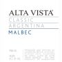 Alta Vista Classic Malbec 2010 Front Label
