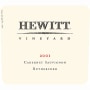 Hewitt Vineyard Cabernet Sauvignon (1.5 Liter Magnum) 2001 Front Label
