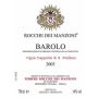 Rocche dei Manzoni Barolo Perno Vigna Cappella di S. Stefano 2005 Front Label