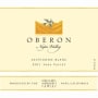 Oberon Sauvignon Blanc 2011 Front Label