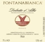 Fontanabianca Bordini Dolcetto d'Alba 2003 Front Label