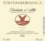 Fontanabianca Bordini Dolcetto d'Alba 2001 Front Label