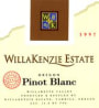WillaKenzie Estate Pinot Blanc 1997 Front Label