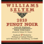 Williams Selyem Weir Vineyard Pinot Noir 2010 Front Label