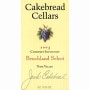 Cakebread Benchland Select Cabernet Sauvignon 2003 Front Label