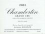 Frederic Esmonin Chambertin Grand Cru 2003 Front Label