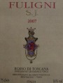 Fuligni S.J. Rosso di Toscana 2007 Front Label