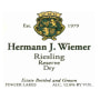 Hermann J. Wiemer Dry Reserve Riesling 2011 Front Label