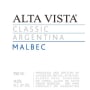 Alta Vista Classic Malbec 2009 Front Label