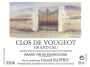 Domaine Gerard Raphet Clos de Vougeot Grand Cru 2008 Front Label
