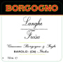 Borgogno Langhe Freisa 2013 Front Label