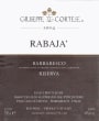 Giuseppe Cortese Rabaja Barbaresco Riserva 2004 Front Label