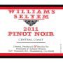 Williams Selyem Central Coast Pinot Noir 2011 Front Label