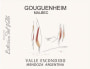 Gouguenheim Valle Escondido Malbec 2015 Front Label
