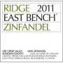 Ridge East Bench Zinfandel 2011 Front Label