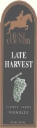 Hunt Country Vineyards  Late Harvest Vignoles 2007 Front Label