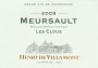 Henri de Villamont Meursault Les Clous 2009 Front Label