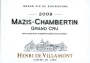 Henri de Villamont Mazis-Chambertin Grand Cru 2009 Front Label