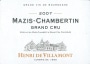 Henri de Villamont Mazis-Chambertin Grand Cru 2007 Front Label