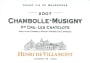 Henri de Villamont Chambolle-Musigny Les Chatelots Premier Cru 2007 Front Label
