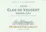 Henri de Villamont Clos de Vougeot Grand Cru 2009 Front Label