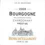 Henri de Villamont Bourgogne Chardonnay Prestige 2009 Front Label