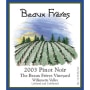 Beaux Freres The Beaux Freres Vineyard Pinot Noir 2003 Front Label
