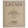 Caparzo Brunello di Montalcino Vigna La Casa 1990 Front Label