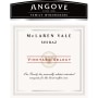 Angove Family Winemakers McLaren Vale Vineyard Select Shiraz 2011 Front Label