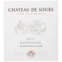 Chateau de Sours Bordeaux Blanc 2011 Front Label