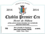 Jean Paul & Benoit Droin  Chablis Mont de Milieu Premier Cru 2014 Front Label