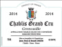 Jean Paul & Benoit Droin  Chablis Grenouille Grand Cru 2014 Front Label