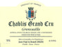 Jean Paul & Benoit Droin  Chablis Grenouille Grand Cru 1992 Front Label