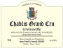 Jean Paul & Benoit Droin  Chablis Grenouille Grand Cru 2011 Front Label