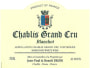 Jean Paul & Benoit Droin  Chablis Blanchot Grand Cru 2012 Front Label