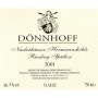 Donnhoff Niederhauser Hermannshohle Riesling Spatlese 2001 Front Label