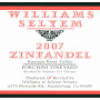 Williams Selyem Forchini Vineyard Zinfandel 2007 Front Label