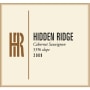 Hidden Ridge 55% Slope Cabernet Sauvignon 2009 Front Label