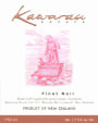 Kawarau Estate Pinot Noir 2008 Front Label