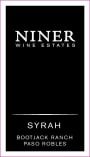 Niner Bootjack Ranch Syrah 2010  Front Label