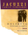 Jacuzzi Dolcetto 2010 Front Label