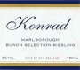 Konrad Bunch Selection Riesling 2015 Front Label