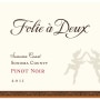 Folie a Deux Sonoma Coast Pinot Noir 2011 Front Label