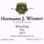 Hermann J. Wiemer Dry Riesling 2013 Front Label