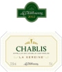 La Chablisienne Chablis La Sereine 2012 Front Label