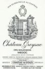 Chateau Greysac  1997 Front Label